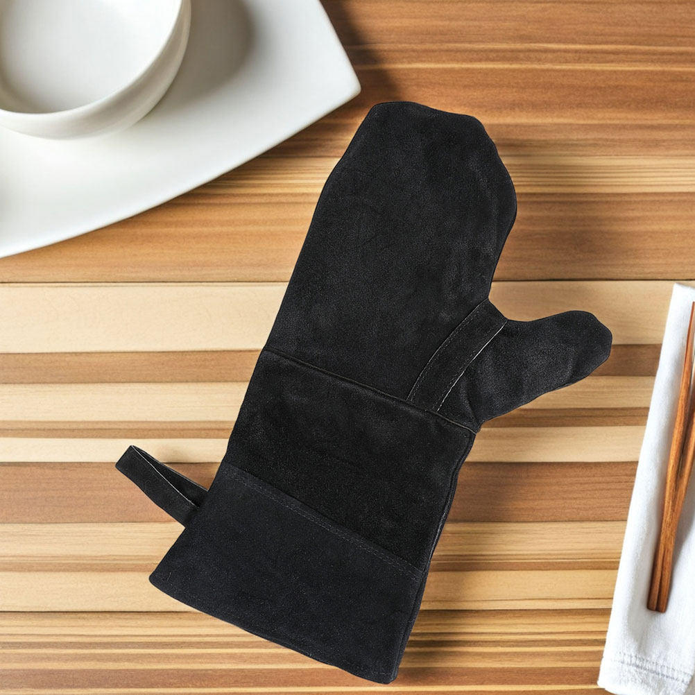Heat Resistant Glove - 3個入り ブラック 耐熱オーブン手袋 マイクロ波保護手袋 グリル ベーキング