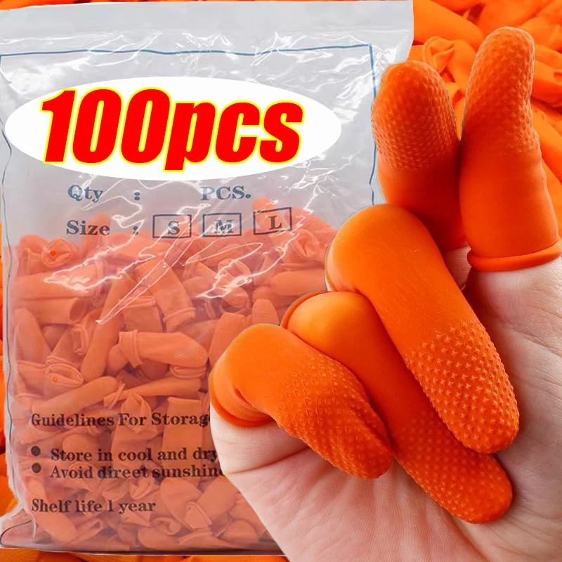 Rubber Glove Cleaning - S/M/L 使い捨て指カバー帯電防止指先プロテクター手袋ゴムホームノンスリップクリーニングツール業界指サック