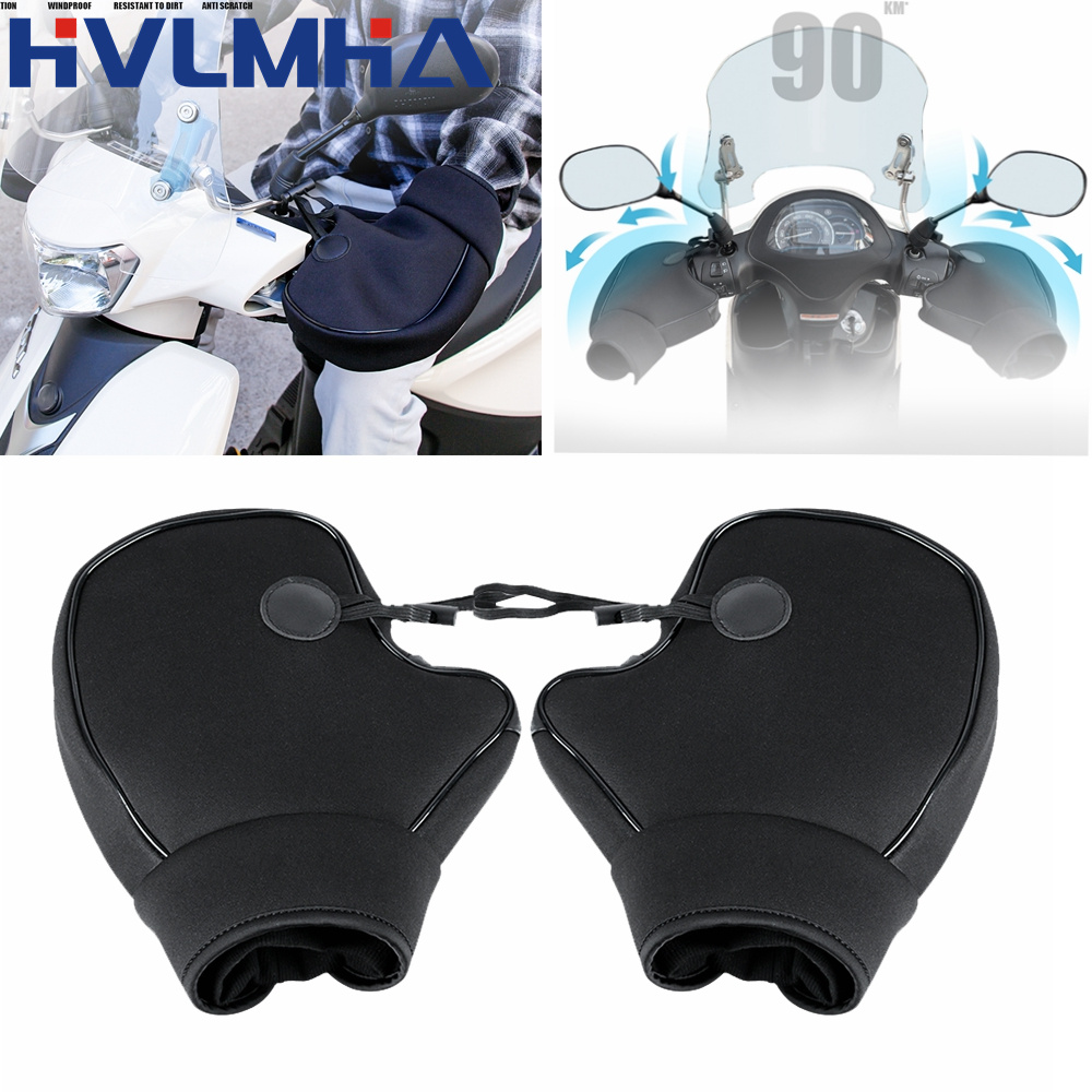 Heat Resistant Glove - 厚いオートバイと暖かいハンドルバーのマフ,防水,スクーター用,保護アクセサリー,サーマルグリップカバー,冬