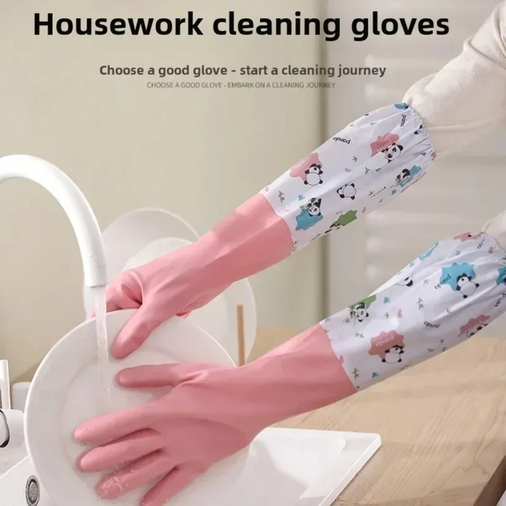 女性用防水ゴム製キッチン手袋、食器洗い、掃除、洗濯に適した耐 - Dish Glove Rubber のレビューと価格