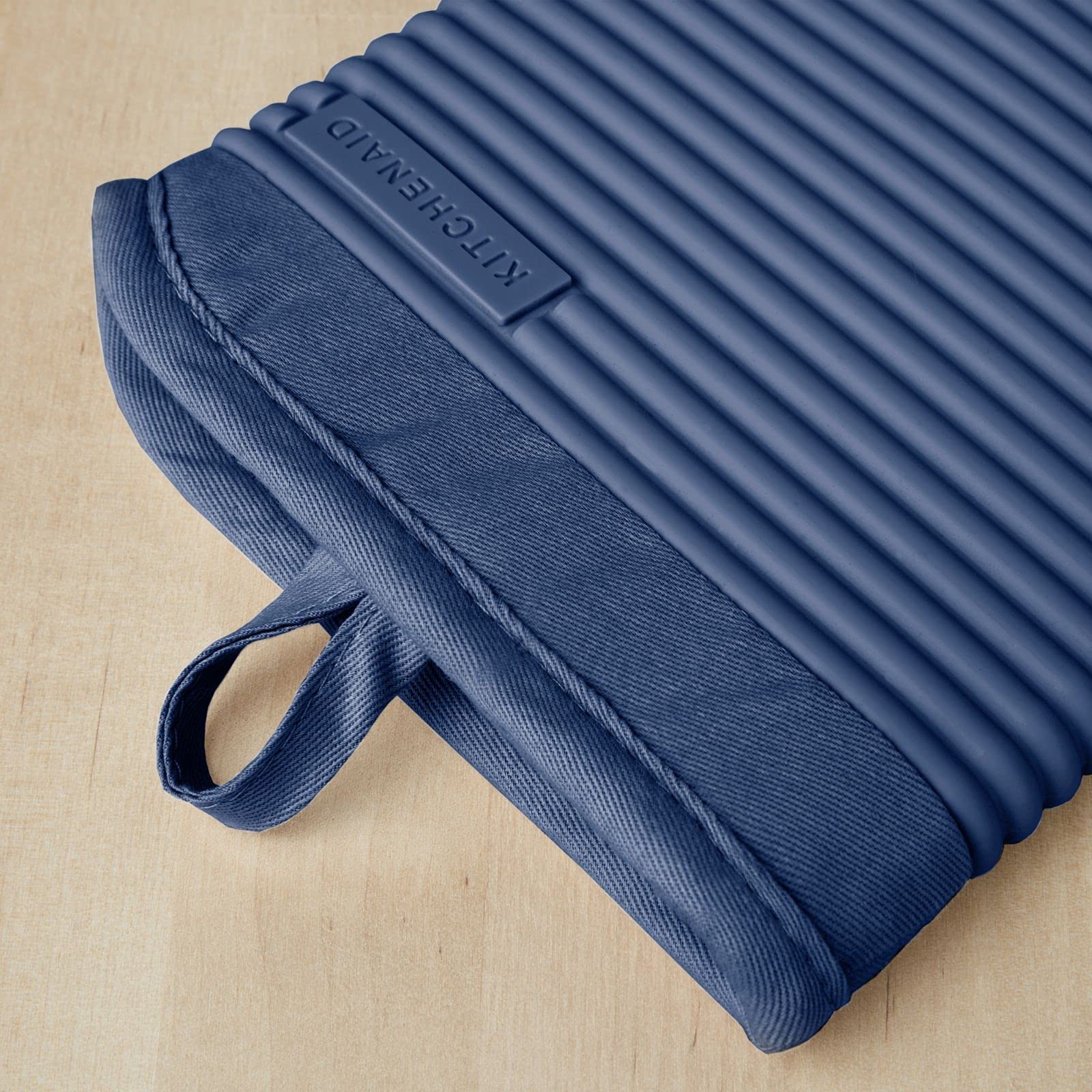 リブ付きソフトシリコンオーブンミットセット、ブルーヤナギ、2 - Oven Mitt Silicone のレビューと価格